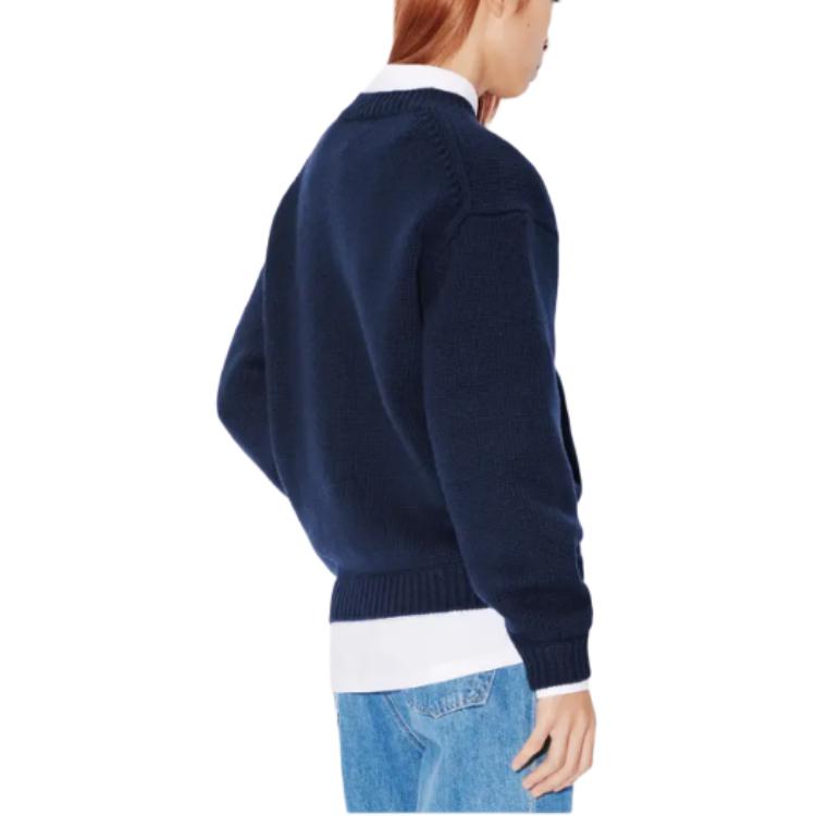 Details for (W) ケンゾー ブルーエレファント ウールジャンパー アニマル柄 クルーネックセーター FD52PU3653BA-77