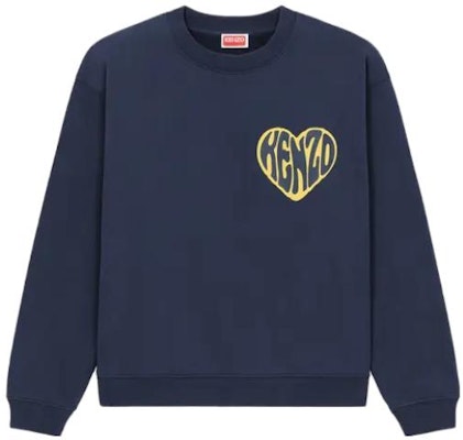 (W) KENZO Sudadera Azul con Estampado de Corazón y Ajuste Holgado. FD62SW0754MC-77 Buy (W) KENZO Sudadera Azul con Estampado de Corazón y Ajuste Holgado. FD62SW0754MC-77