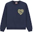 Buy (W) KENZO Sudadera Azul con Estampado de Corazón y Ajuste Holgado. FD62SW0754MC-77