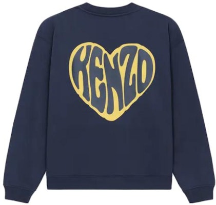 (W) KENZO Sudadera Azul con Estampado de Corazón y Ajuste Holgado. FD62SW0754MC-77 Lookbook (W) KENZO Sudadera Azul con Estampado de Corazón y Ajuste Holgado. FD62SW0754MC-77