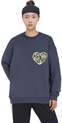 (W) KENZO Sudadera Azul con Estampado de Corazón y Ajuste Holgado. FD62SW0754MC-77 Details for (W) KENZO Sudadera Azul con Estampado de Corazón y Ajuste Holgado. FD62SW0754MC-77