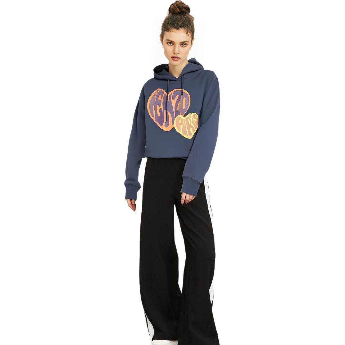 (Women) KENZO  Blue Heart Print Hoodie. FD62SW0764MC-77 圖 4