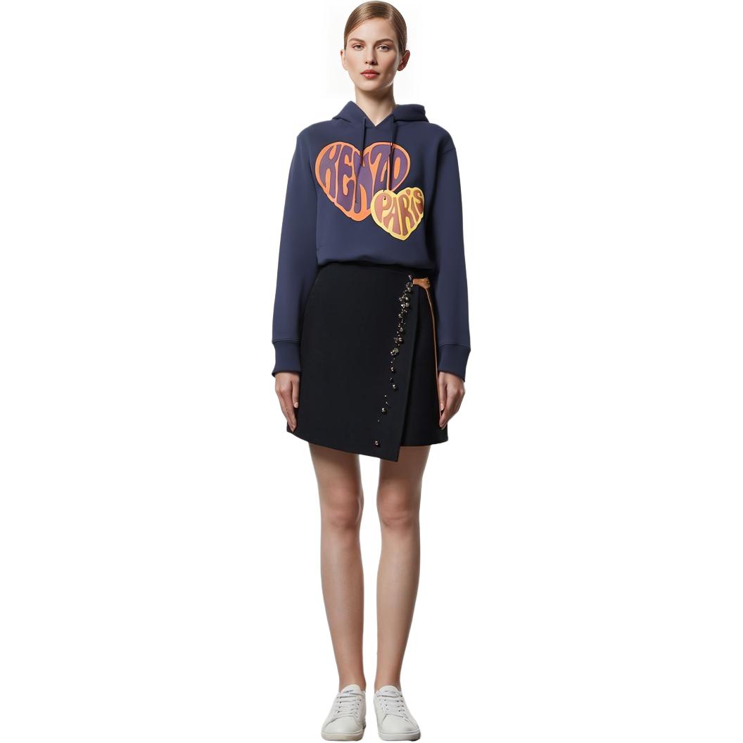 (Women) KENZO  Blue Heart Print Hoodie. FD62SW0764MC-77 圖 6