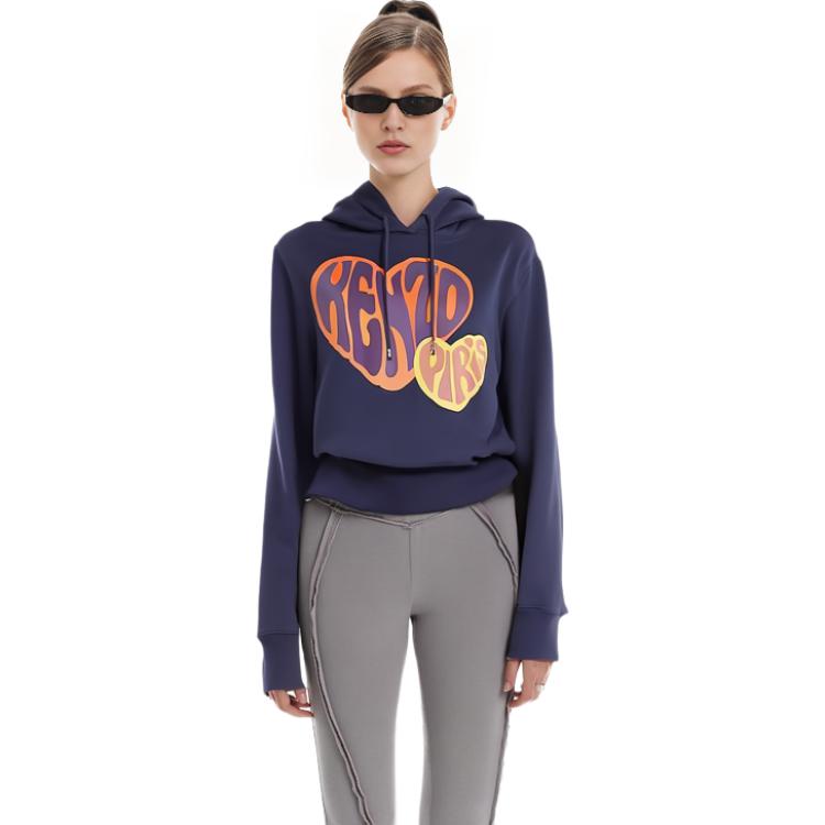 (Women) KENZO  Blue Heart Print Hoodie. FD62SW0764MC-77 圖 8
