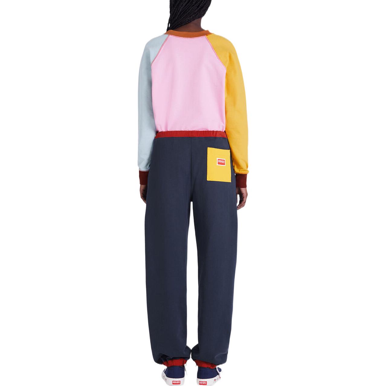 Purchase (Women) KENZO  Color Block Pocket Jogger Knit Pants Blue FC62PA7014MF-77
