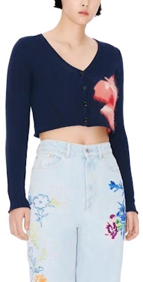 (W) KENZO 深藍V領提花紋針織開襟衫 FE52CA4573BM-77 Purchase (W) KENZO 深藍V領提花紋針織開襟衫 FE52CA4573BM-77