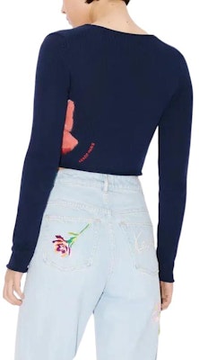 (W) KENZO 深藍V領提花紋針織開襟衫 FE52CA4573BM-77 Details for (W) KENZO 深藍V領提花紋針織開襟衫 FE52CA4573BM-77