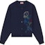 Buy (W) KENZO 드로우 플라워 자수 가디건 미드나잇 블루. FE52CA4563BK-77
