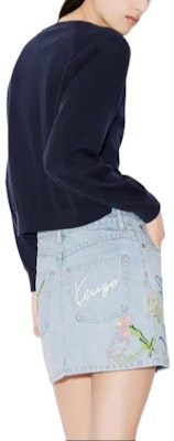 (W) KENZO 드로우 플라워 자수 가디건 미드나잇 블루. FE52CA4563BK-77 Purchase (W) KENZO 드로우 플라워 자수 가디건 미드나잇 블루. FE52CA4563BK-77