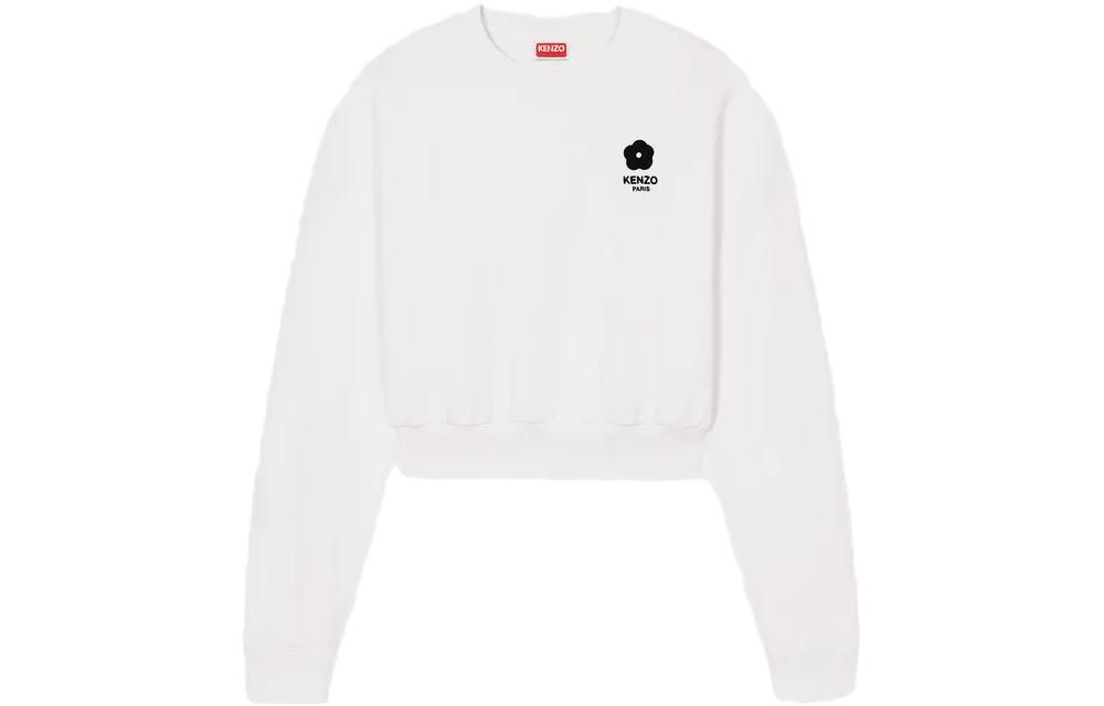 (Women) KENZO  Floral Letter Print Long Sleeve Sweatshirt Casual Style FE52SW1344MI-01