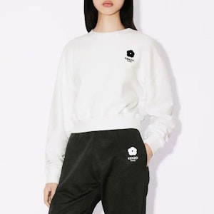 (W) KENZO Sudadera Estilo Casual con Letras Florales y Manga Larga. FE52SW1344MI-01 Sizing (W) KENZO Sudadera Estilo Casual con Letras Florales y Manga Larga. FE52SW1344MI-01