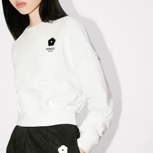 (W) KENZO Sudadera Estilo Casual con Letras Florales y Manga Larga. FE52SW1344MI-01 1