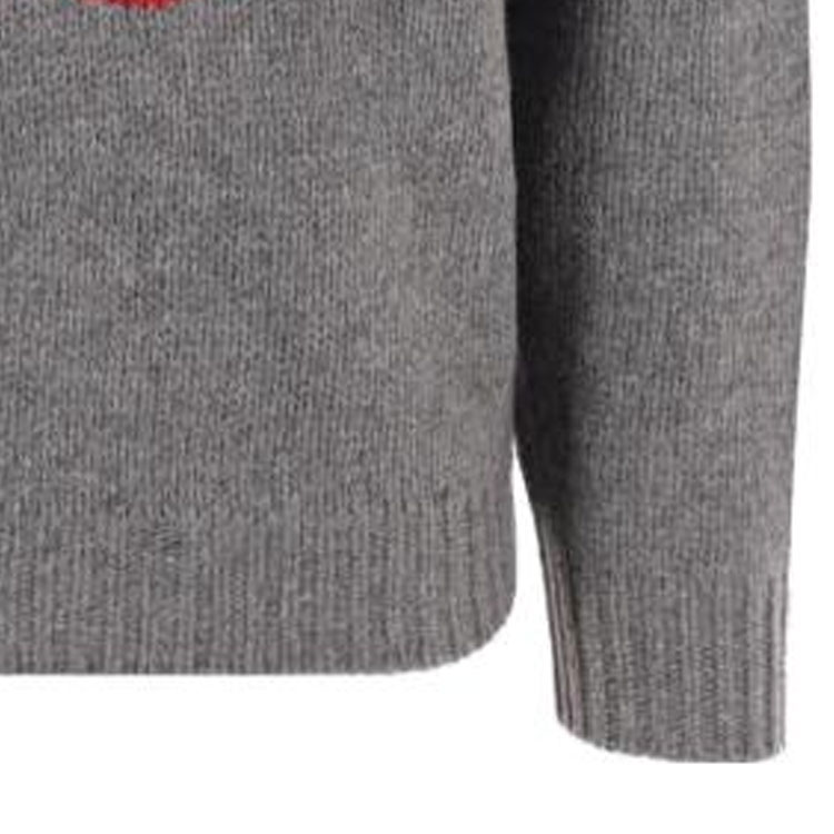 (Women) KENZO  Floral Print Crewneck Long-Sleeve Sweater Grey. FD62PU4123BC94 圖 7