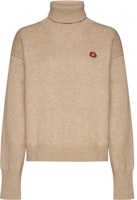 (Women) KENZO Floral Print Turtleneck Sweater Khaki Color. FD62PU4323LC87 (Women) KENZO Floral Print Turtleneck Sweater Khaki Color. FD62PU4323LC87