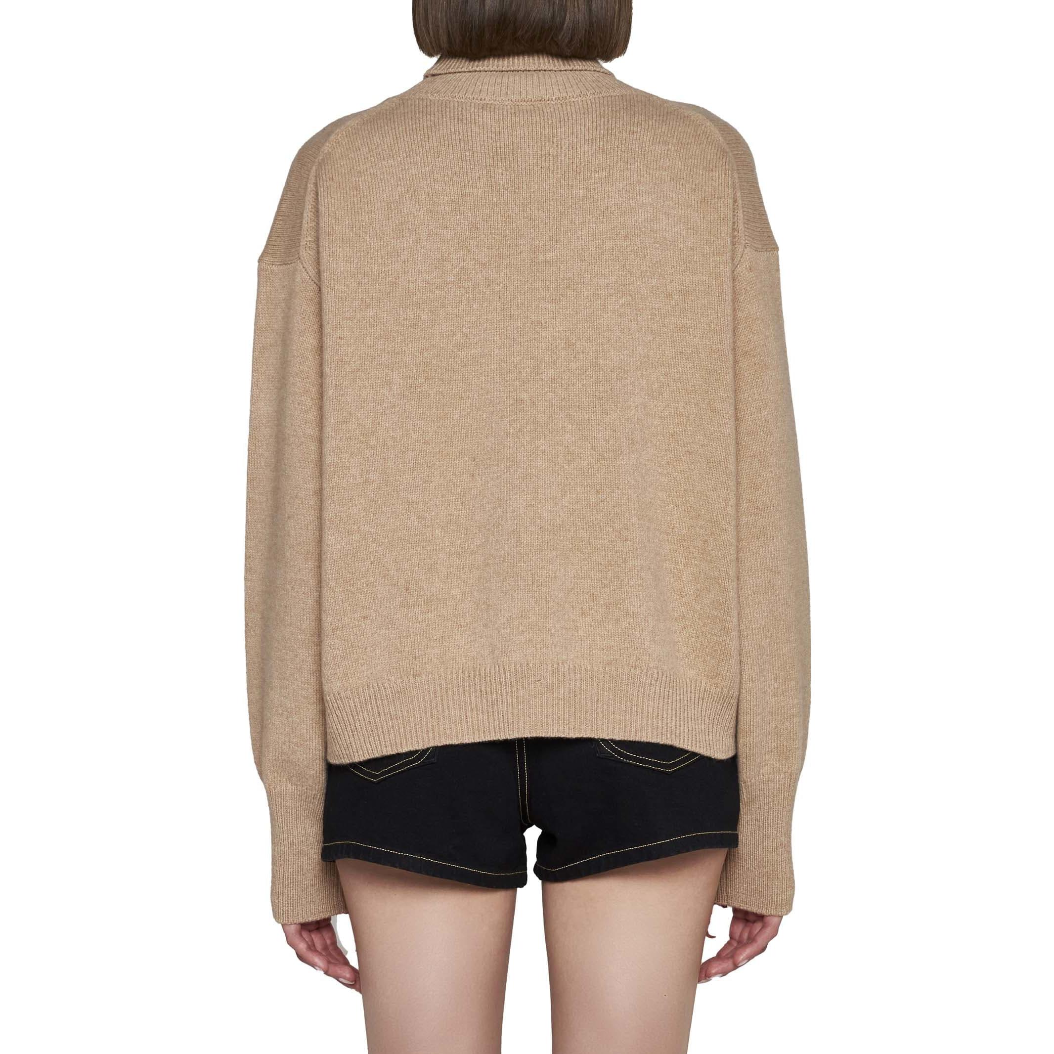 Purchase (W) 겐조 플로럴 프린트 터틀넥 스웨터 카키 컬러. FD62PU4323LC87