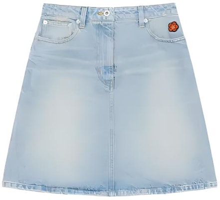 (W) KENZO Skirt Denim Mini Cetak Bunga Zip Biru Muda. FD62DJ2746B8-DS Buy (W) KENZO Skirt Denim Mini Cetak Bunga Zip Biru Muda. FD62DJ2746B8-DS