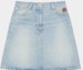 Sizing (W) KENZO Skirt Denim Mini Cetak Bunga Zip Biru Muda. FD62DJ2746B8-DS