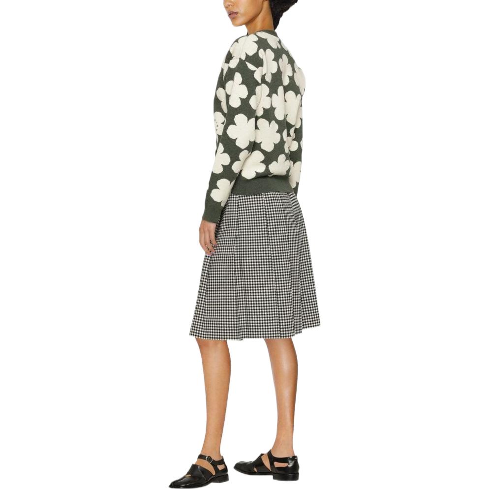 Lookbook (W) KENZO Kardigan Blaus Bunga Hijau Jacquard Butang Wool. FC62CA3263CO-51