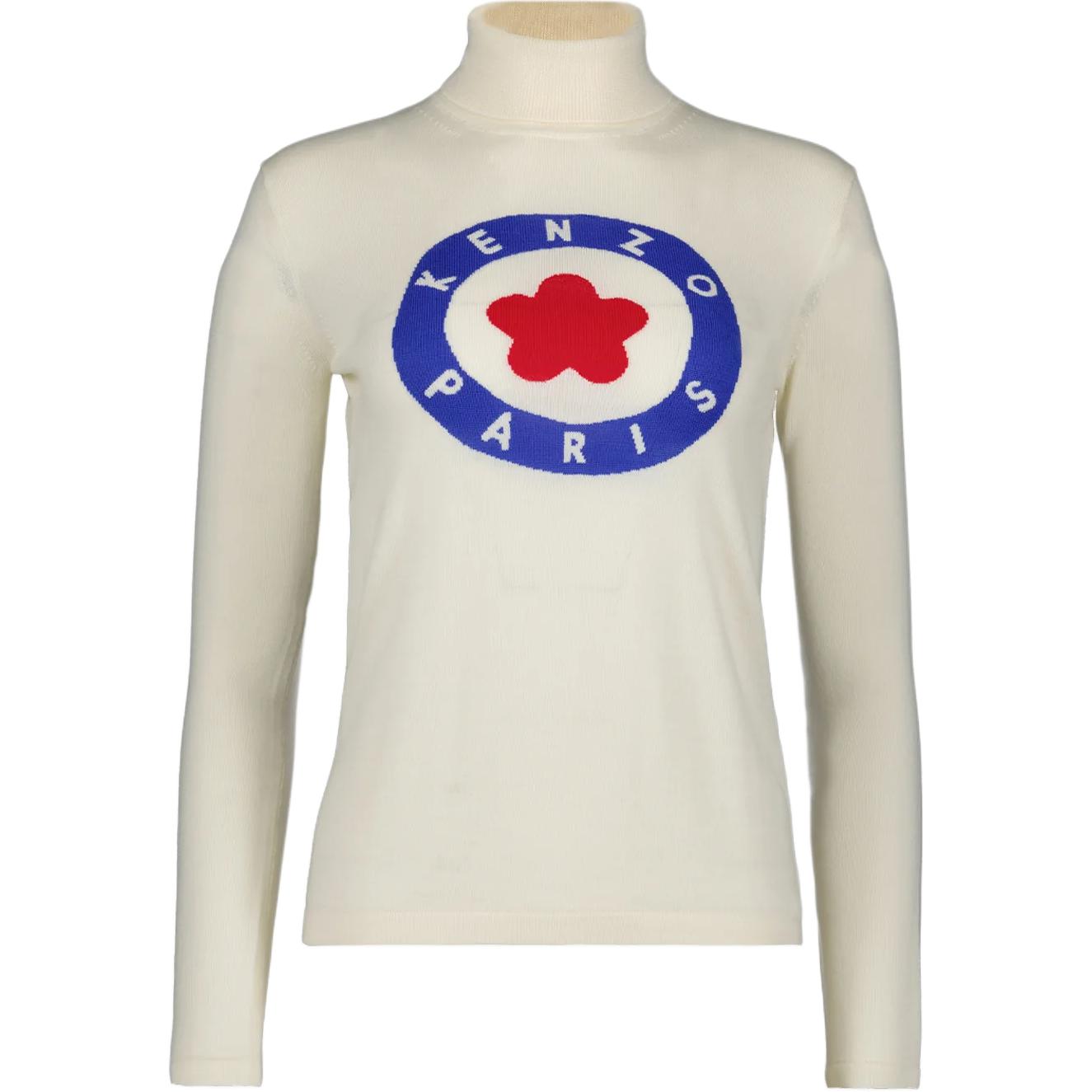 (Women) KENZO  High-Neck Long-Sleeve Pullover Sweater Casual. FD62PU4193BA-02