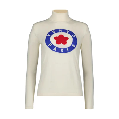 (Women) KENZO High-Neck Long-Sleeve Pullover Sweater Casual. FD62PU4193BA-02