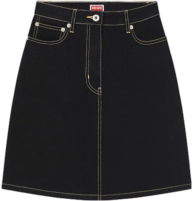 (W) KENZO 高腰纽扣直筒黑色休闲裙 FE52DJ2746C1-BM Order (W) KENZO 高腰纽扣直筒黑色休闲裙 FE52DJ2746C1-BM