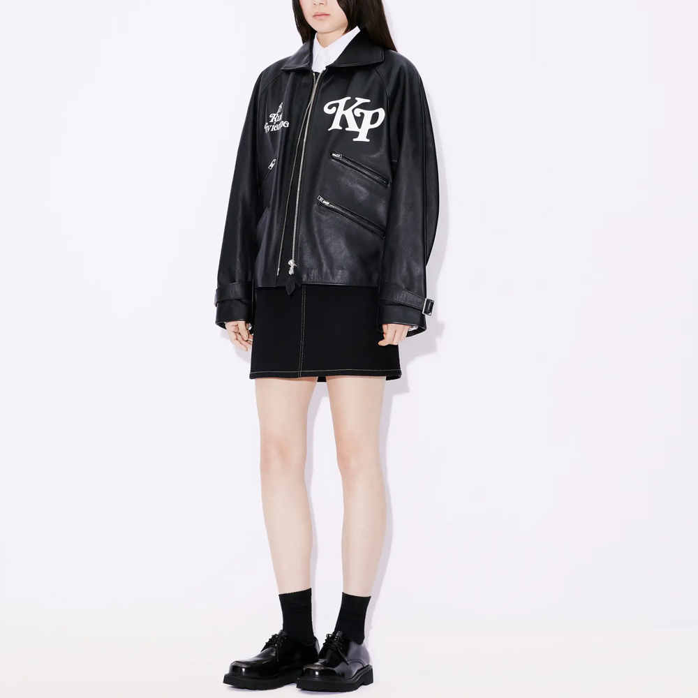 Details for (W) KENZO 高腰纽扣直筒黑色休闲裙 FE52DJ2746C1-BM