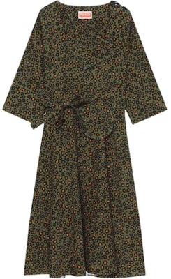 (W) KENZO Gaun Lengan Panjang Motif Leopard - Cokelat Tua FD52RO1179O3-50 Buy (W) KENZO Gaun Lengan Panjang Motif Leopard - Cokelat Tua FD52RO1179O3-50