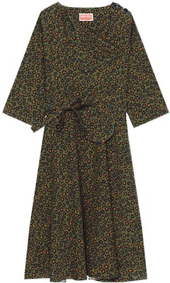 (W) KENZO Gaun Lengan Panjang Motif Leopard - Cokelat Tua FD52RO1179O3-50 Order (W) KENZO Gaun Lengan Panjang Motif Leopard - Cokelat Tua FD52RO1179O3-50