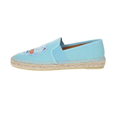 (W) Kenzo 'Light Blue Tiger Embroidery Espadrilles'
