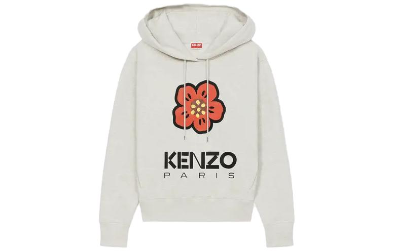 (Women) KENZO  Light Grey Plant Print Hoodie Sweatshirt. FD62SW0634ME-93 圖 2