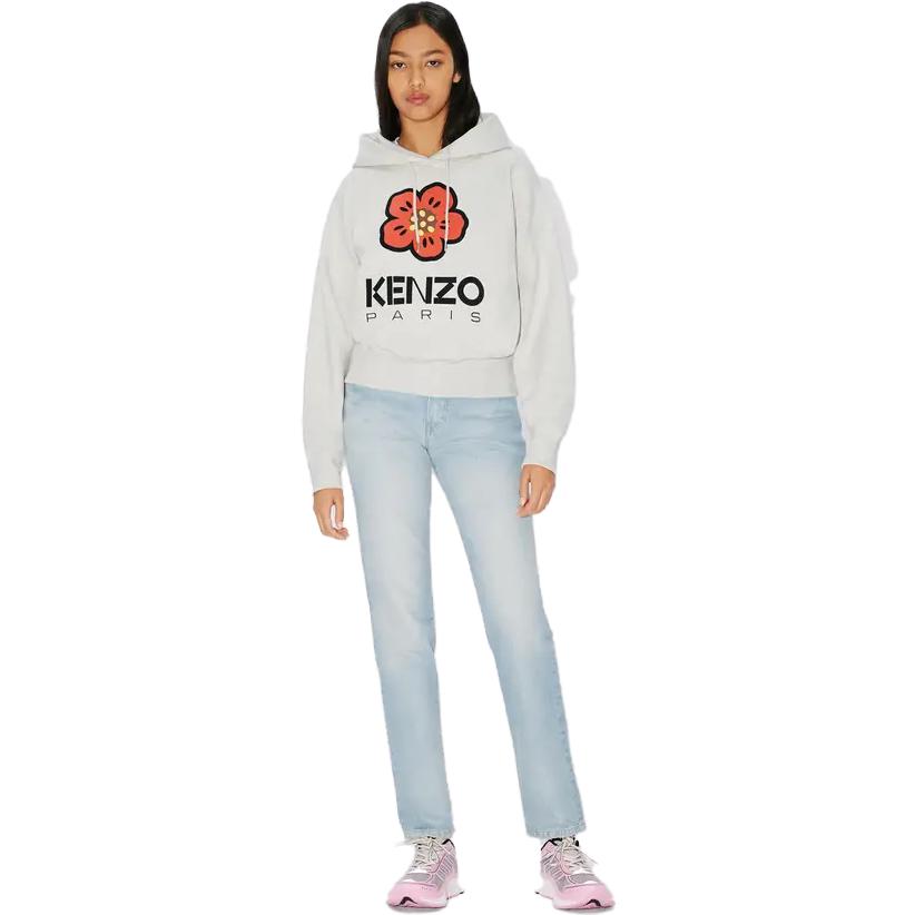 (Women) KENZO  Light Grey Plant Print Hoodie Sweatshirt. FD62SW0634ME-93 圖 4