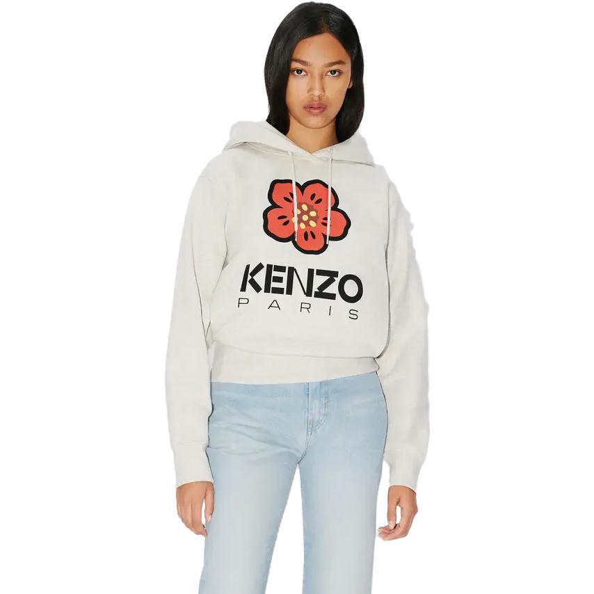 (Women) KENZO  Light Grey Plant Print Hoodie Sweatshirt. FD62SW0634ME-93 圖 5
