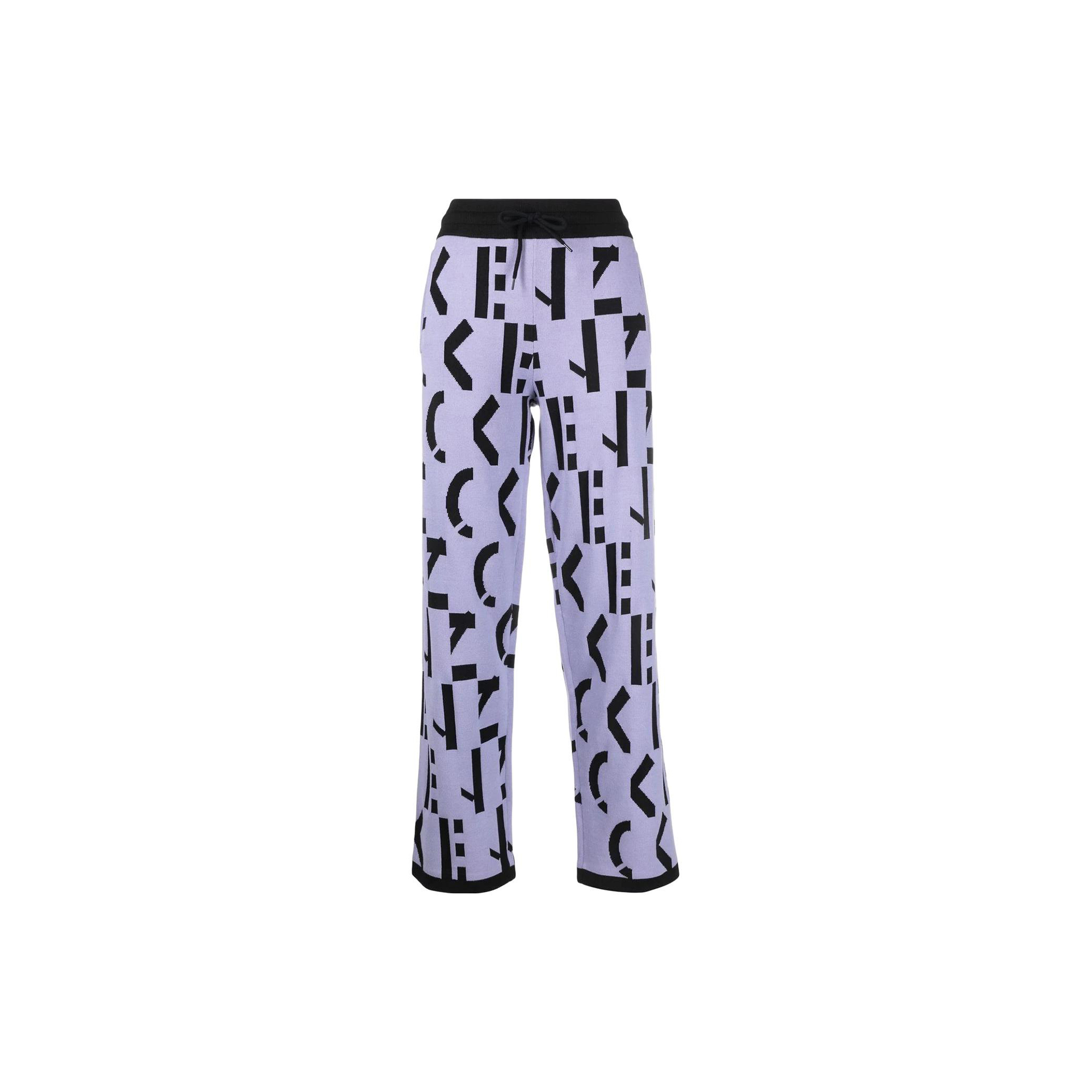 (Women) KENZO  Logo Print Elastic Waist Casual Pants. FC52PA6373SD-65