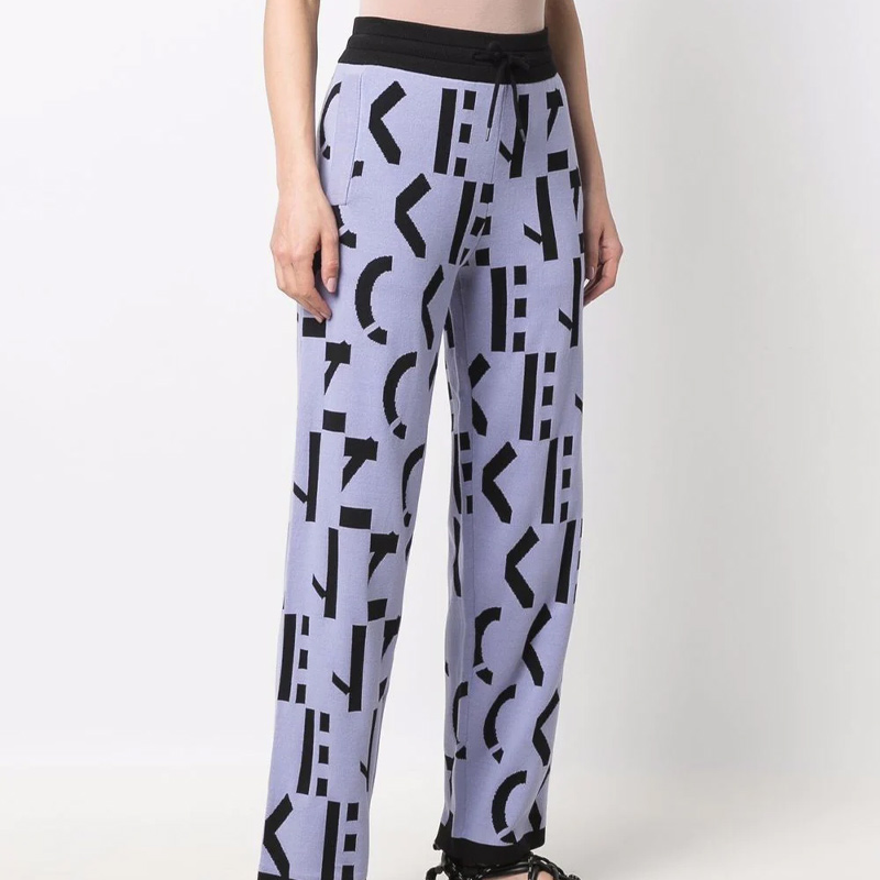 Shop (W) KENZO Seluar Kasual Logo Cetakan Pinggang Elastik. FC52PA6373SD-65