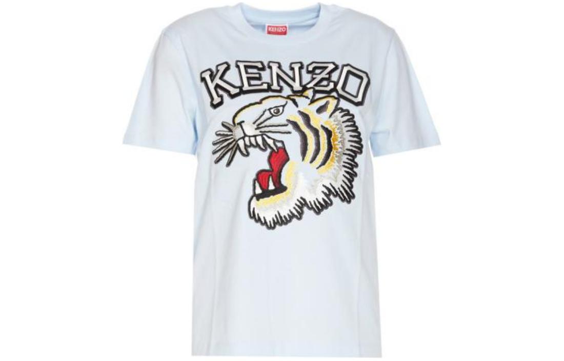 (Women) KENZO  Loose Animal Letter Graphic T-Shirt Light Blue FE52TS1164SG-63 圖 2