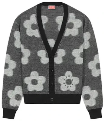(W) KENZO Loose V-Neck Sweater Kelabu Bunga Knit. FD62CA4133CA-99J Order (W) KENZO Loose V-Neck Sweater Kelabu Bunga Knit. FD62CA4133CA-99J
