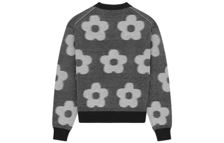 (Women) KENZO  Loose V-Neck Floral Knit Sweater in Gray. FD62CA4133CA-99J 圖 3
