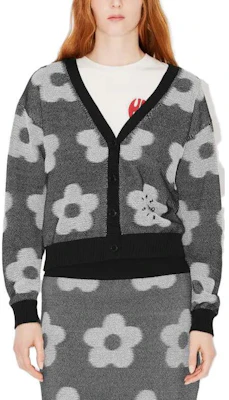 (W) KENZO Loose V-Neck Sweater Kelabu Bunga Knit. FD62CA4133CA-99J Shop (W) KENZO Loose V-Neck Sweater Kelabu Bunga Knit. FD62CA4133CA-99J