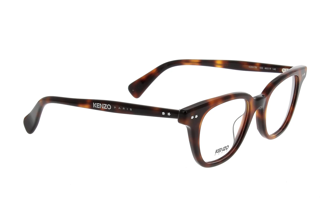 (Women) KENZO  Optical Glasses Frame with Floral Pattern & Logo in Tortoiseshell. KZ50178I053