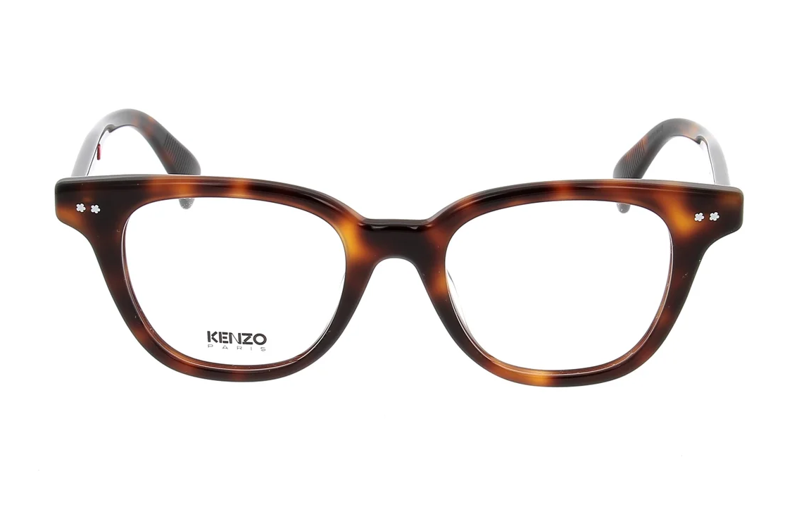 Lookbook (Women) KENZO  Optical Glasses Frame with Floral Pattern & Logo in Tortoiseshell. KZ50178I053