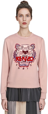 (Women) KENZO Pink Crewneck Sweatshirt with Letter Graphic Print. FD62SW8244MF-34 Shop (Women) KENZO Pink Crewneck Sweatshirt with Letter Graphic Print. FD62SW8244MF-34