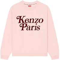 (Women) KENZO Pink Crewneck Sweatshirt with Logo Print Long Sleeves. FE52SW1274MF-34 (Women) KENZO Pink Crewneck Sweatshirt with Logo Print Long Sleeves. FE52SW1274MF-34