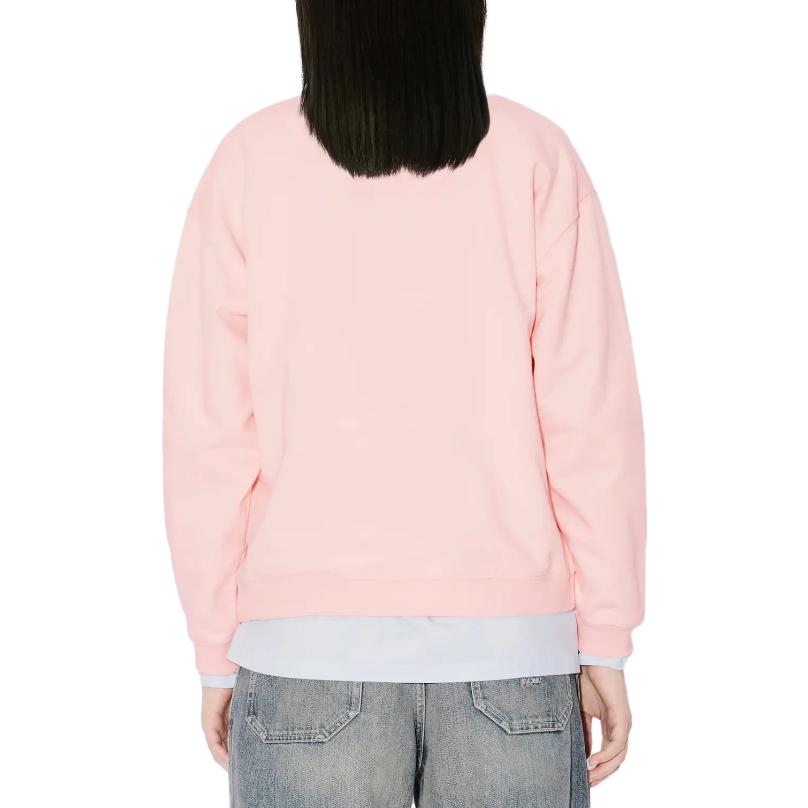 Purchase (Women) KENZO  Pink Crewneck Sweatshirt with Logo Print Long Sleeves. FE52SW1274MF-34
