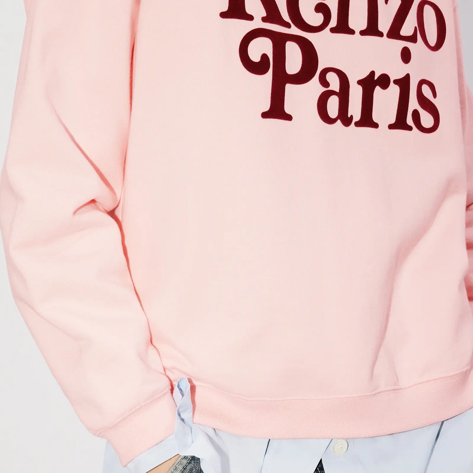 Cheap (Women) KENZO  Pink Crewneck Sweatshirt with Logo Print Long Sleeves. FE52SW1274MF-34