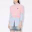 Purchase (Women) KENZO Pink Floral Inlay Crewneck Short-Sleeve Sweater. FE52PU3833LB-34