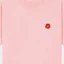 Sizing (Women) KENZO Pink Floral Inlay Crewneck Short-Sleeve Sweater. FE52PU3833LB-34