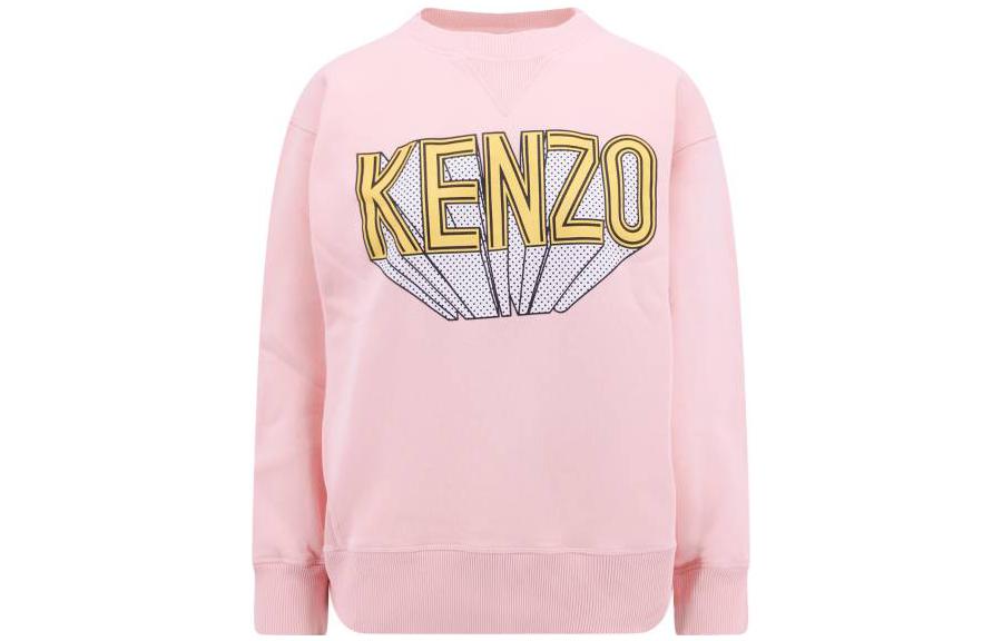 (Women) KENZO  Pink Logo Crewneck Long-Sleeve Sweatshirt. FD62SW0514MB-34
