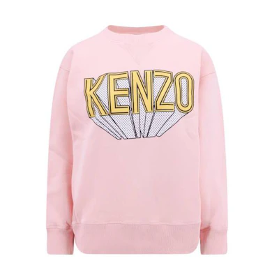 (Women) KENZO Pink Logo Crewneck Long-Sleeve Sweatshirt. FD62SW0514MB-34