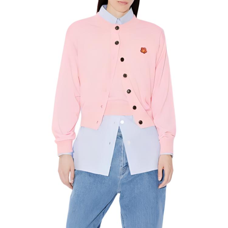 Shop (W) KENZO Cárdigan Suéter Abotonado Rosa con Estampado. FE52CA4523LB-34