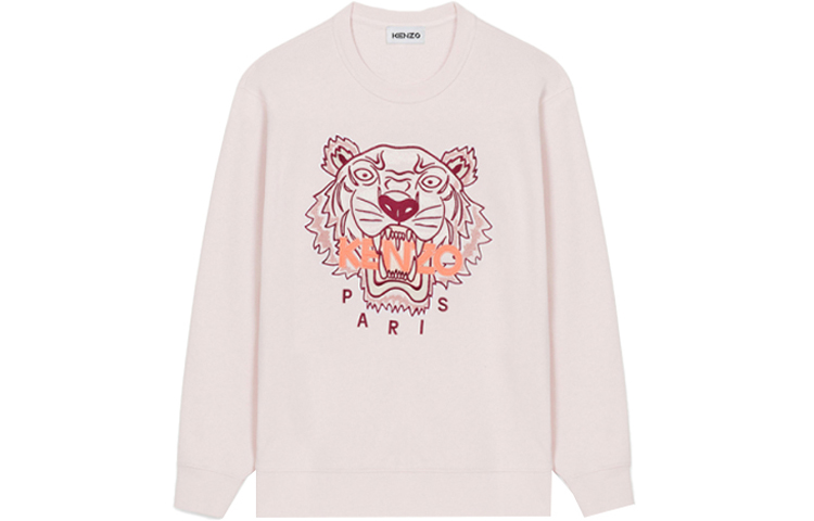 (Women) KENZO  Pink Tiger Head Print Crewneck Sweatshirt. FC52SW8244XL-34